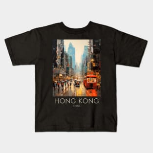 An Impressionist Painting of Hong Kong - China Kids T-Shirt